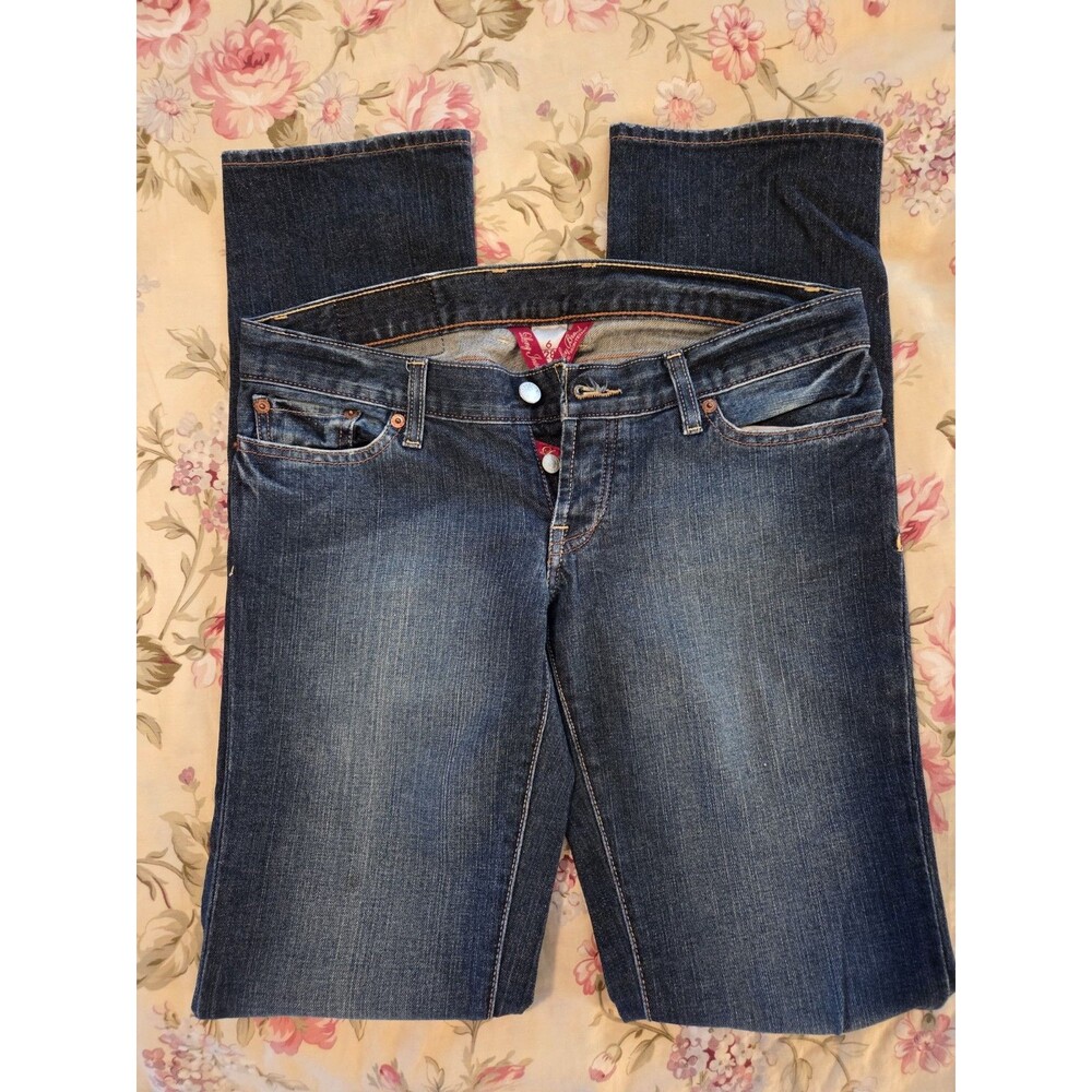 Lucky Brand Dungarees Lil Maggie Jeans Women Sz 6/28 x 33 Low Rise Straight Leg